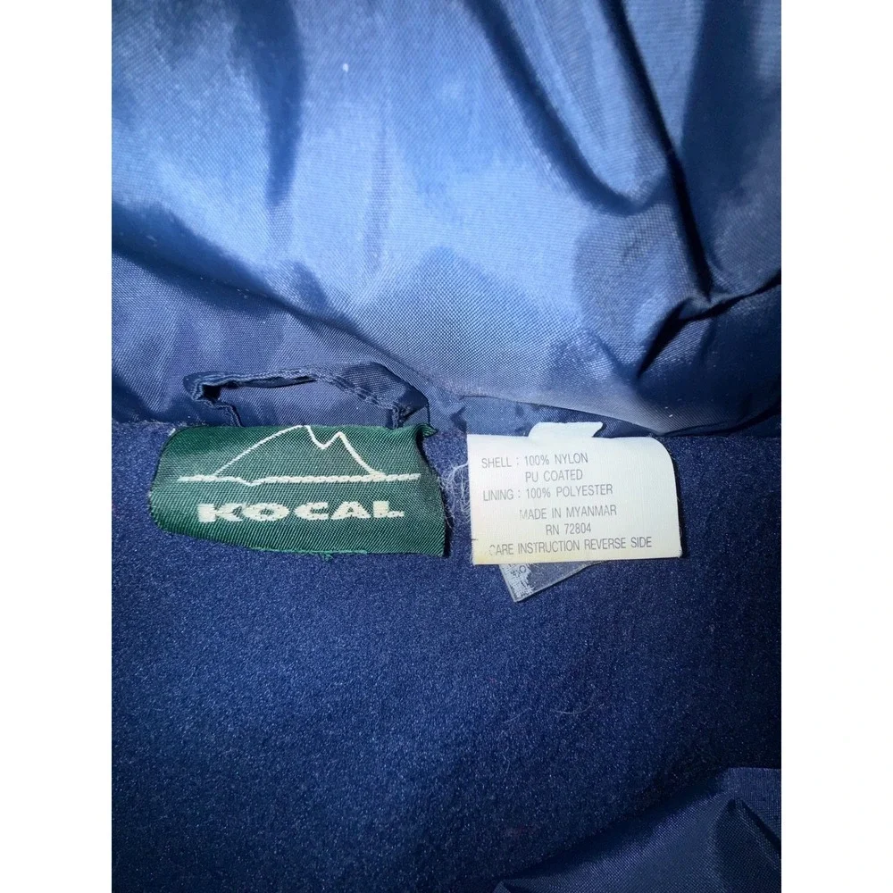 VTG Kocal Michigan Wolverines‎ Jacket Navy Blue Yellow Hooded Raincoat XL - Picture 4 of 13